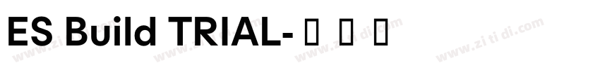 ES Build TRIAL字体转换